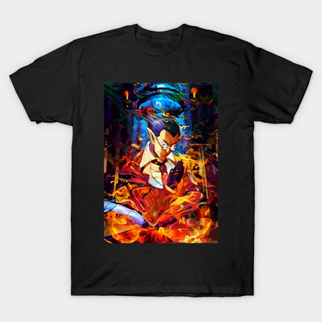 creator of the blazing T-Shirt by hustlart